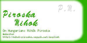 piroska mihok business card